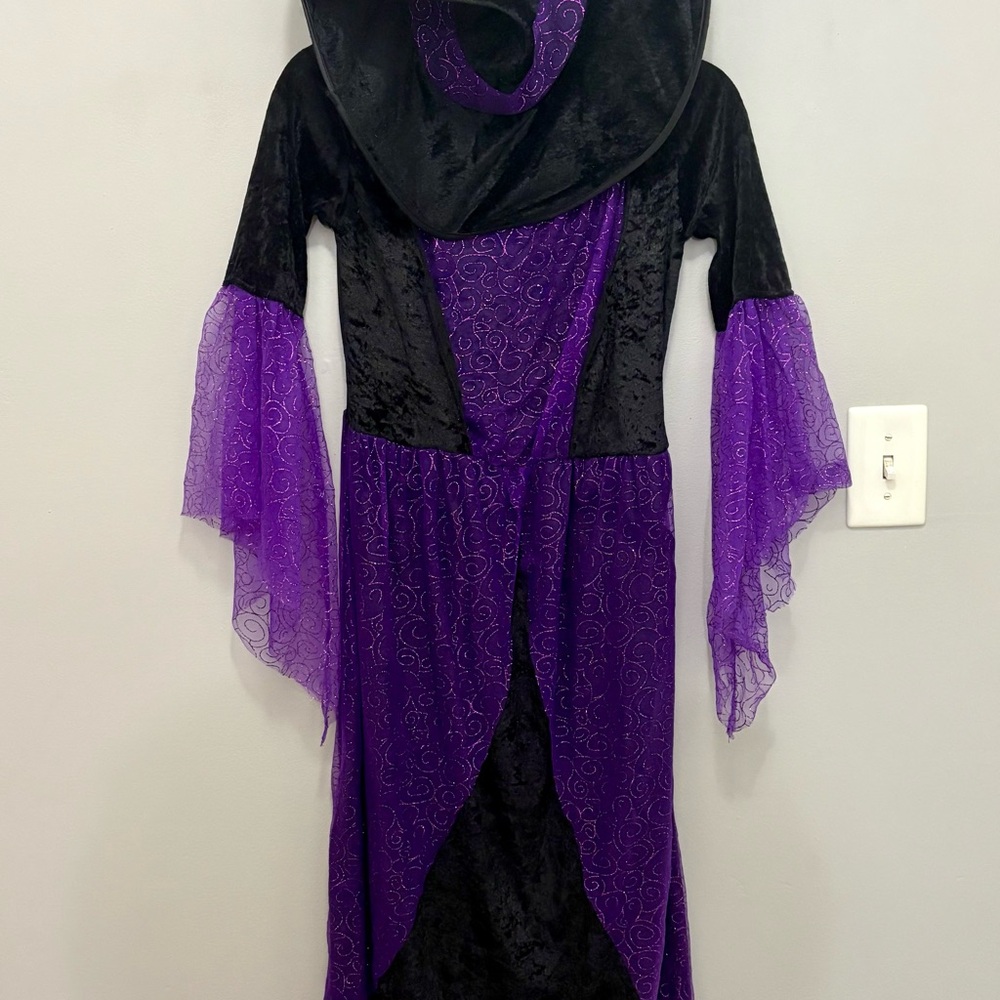Enchanting Black and Purple Kids Halloween Costume - Picture 4 of 11